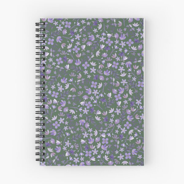 Item preview, Purple Watercolor Flowers on Green designed and sold by ToiledeLina.
