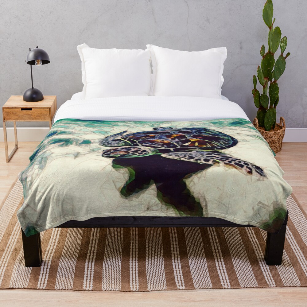 "SEA TURTLE" Throw Blanket by veroartdesign | Redbubble