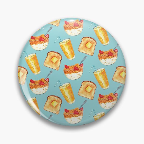 Item preview, Breakfast Pattern - Blue designed and sold by Kelly  Gilleran.