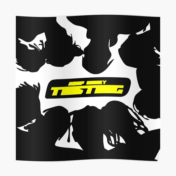 testing minimal album cover Poster