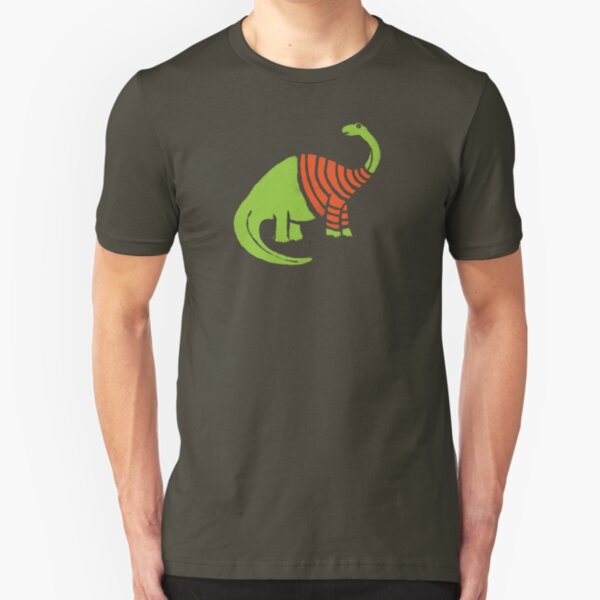 Brontosaurus in a Sweater Slim Fit T-Shirt