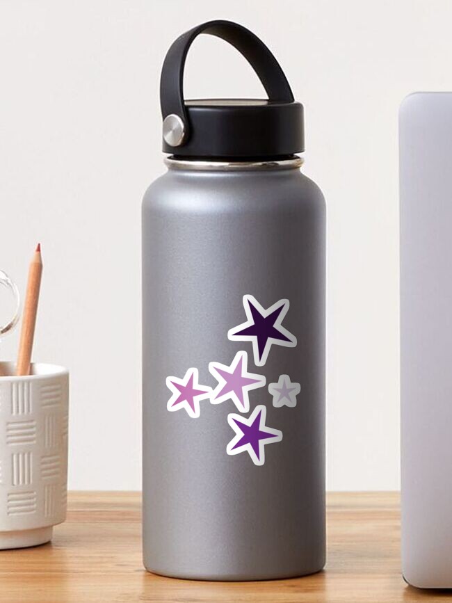 Purple Star Stickers 3/4 Inch