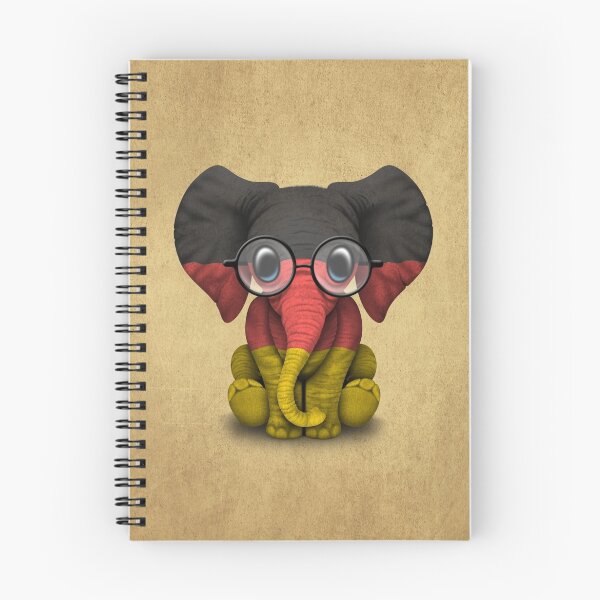 Item preview, Baby Elephant with Glasses and German Flag designed and sold by JeffBartels.
