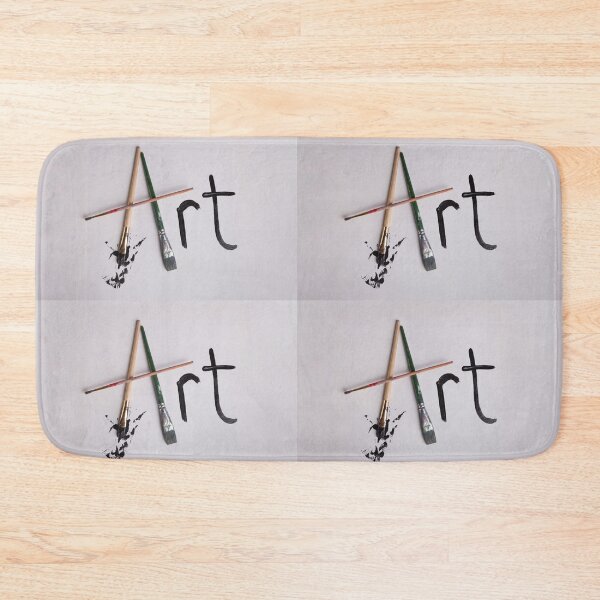 Item preview, The word ART creatively placed artist paintbrushes with black paint splatter art school gift ideas for students and teachers. designed and sold by g2rdsmith.