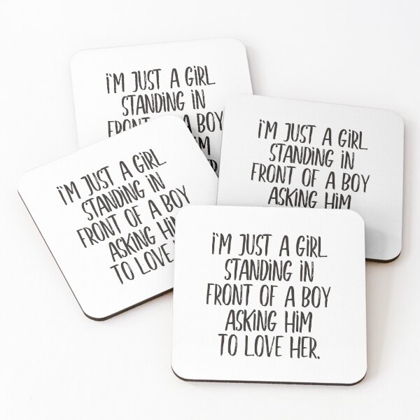 Item preview, I'm just a girl standing in front of a boy, asking him to love her (black) designed and sold by didijuca.