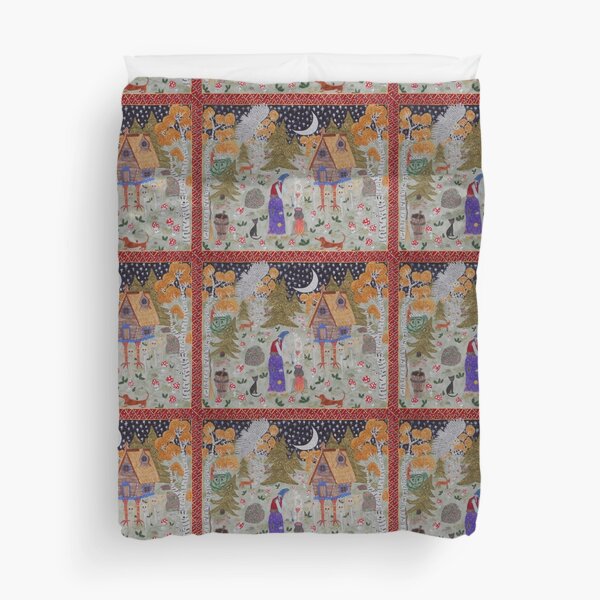 Baba Yaga’s Enchanted Forest Duvet Cover