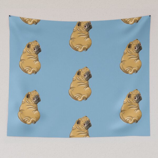 Item preview, Squishy Pug rolls - Cute pug dog Illustration  designed and sold by Whimsicolourart.