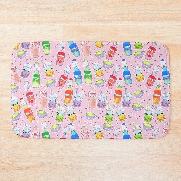 Item preview, Asian Kawaii Drinks on Pale Pink designed and sold by Cass Noel Studio.