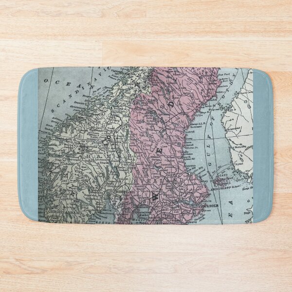 Item preview, Norway and Sweden, vintage map designed and sold by djrunnels.