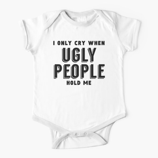 Boys Girls I Only Cry When Ugly People Hold Me Teen Youth Hoodies Black