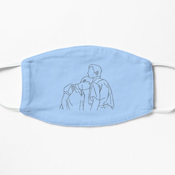 CALL ME BY YOUR NAME OUTLINE - Blue Flat Mask