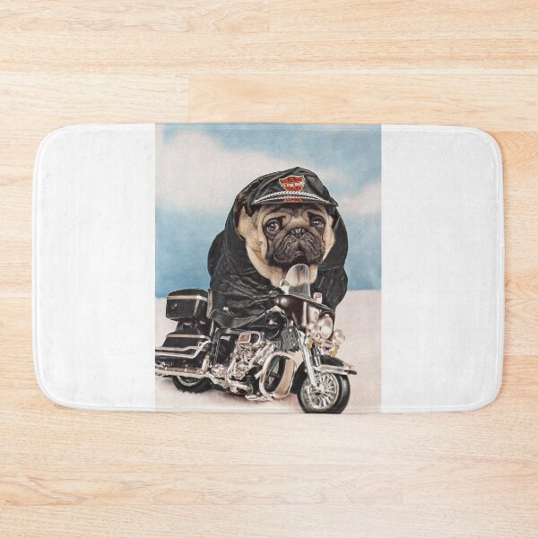Item preview, Pug Dog Biker Motorcycle designed and sold by candiscamera.