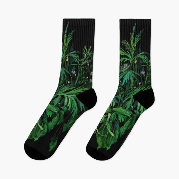 Item preview, Green and Black, Summer Plants Floral Art designed and sold by Julia Khoroshikh.