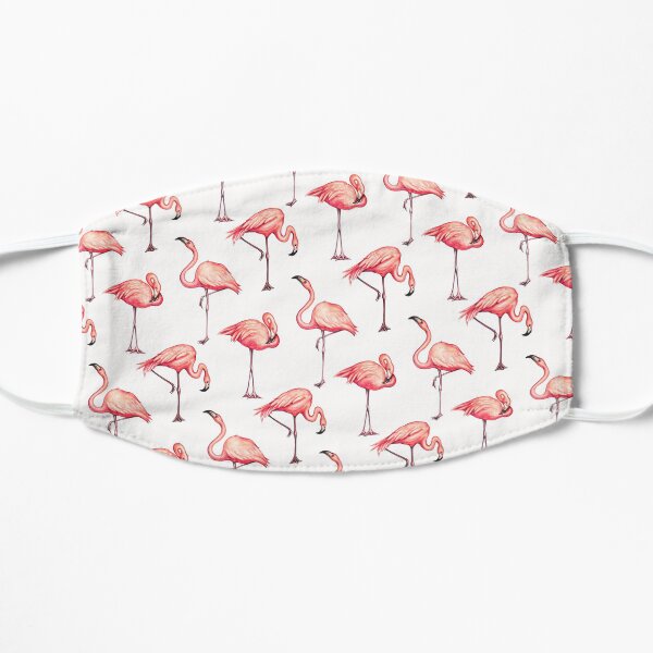 Flamingo Pattern - White Mask