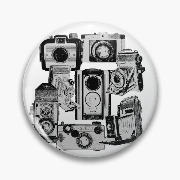 Item preview, Vintage Camera Collage in Reverse Print designed and sold by Retro Art Factory.