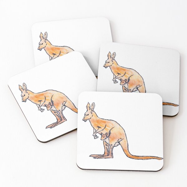 Item preview, Kangaroo with baby Illustration designed and sold by Lorene GZ.