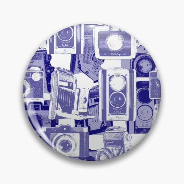 Item preview, Vintage Camera Pattern in Blue designed and sold by Retro Art Factory.
