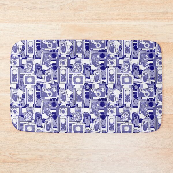 Item preview, Vintage Camera Pattern in Blue designed and sold by Retro Art Factory.