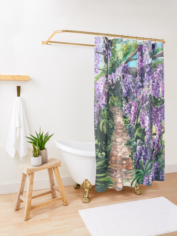 Alternate view of Wisteria Lane Shower Curtain