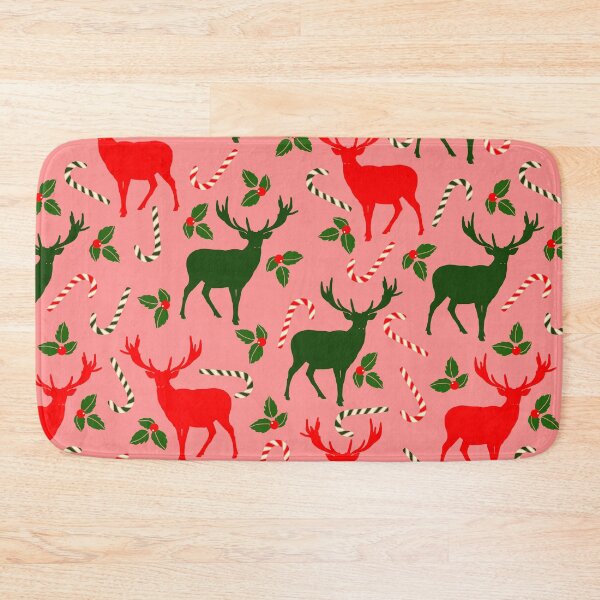 Item preview, pink christmas reindeers  designed and sold by Gossip Rag.