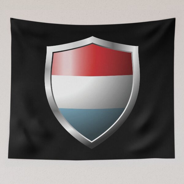 Item preview, Strong Luxembourg Flag Shield Country designed and sold by HelloFromAja.
