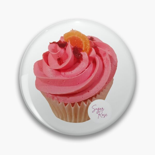 Item preview, Pink cupcake with orange segment on top designed and sold by sugarrosekitch.
