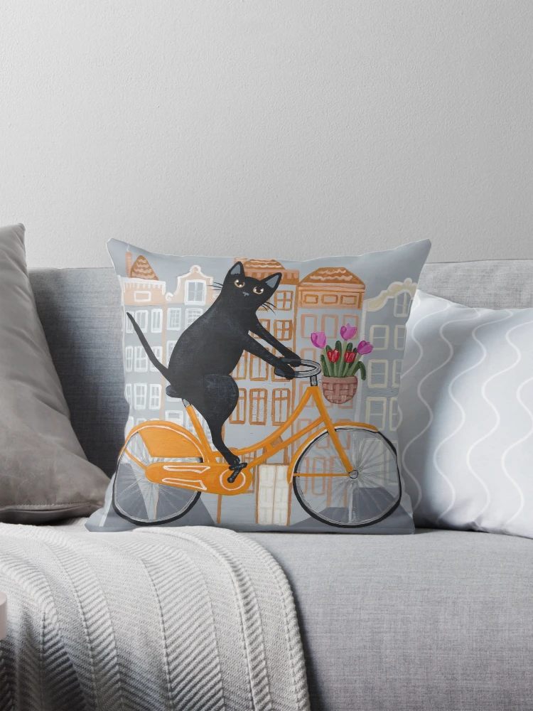 Amsterdam Bicycle Ride Pillow for Sale by kilkennycat Redbubble