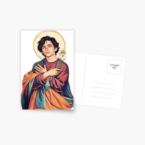 Timothee Chalamet Saint/God Sticker Postcard