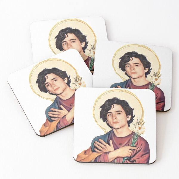 Item preview, Timothée Chalamet Saint/Dieu Sticker designed and sold by ladybirddesigns.