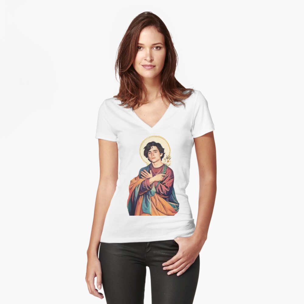Item preview, Fitted V-Neck T-Shirt designed and sold by ladybirddesigns.
