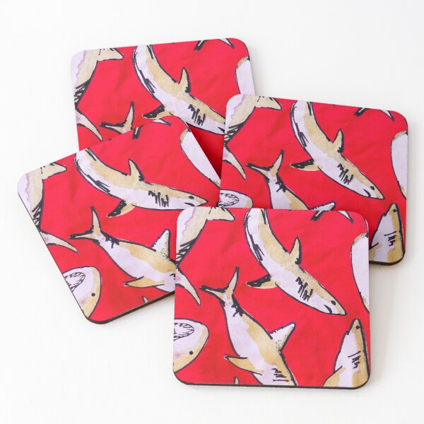 Artikelvorschau, SHARK - FACE MASK - RED entworfen und verkauft von Tropical Blood.