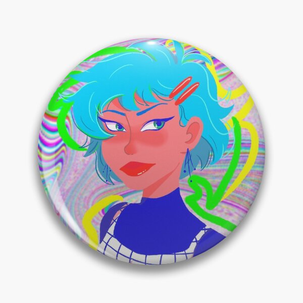 Item preview, Blue Hair Girl with Background  designed and sold by GlitterNoot.