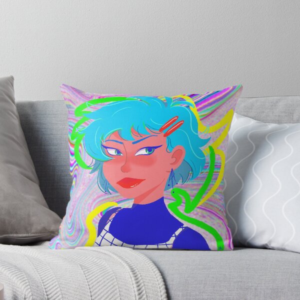 Item preview, Blue Hair Girl with Background  designed and sold by GlitterNoot.