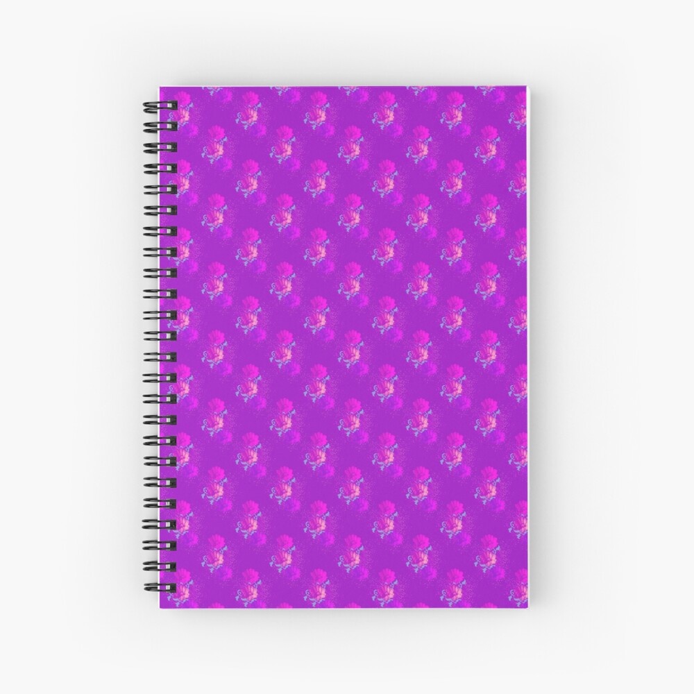 Bloom - Purple Flower Pattern Spiral Notebook
