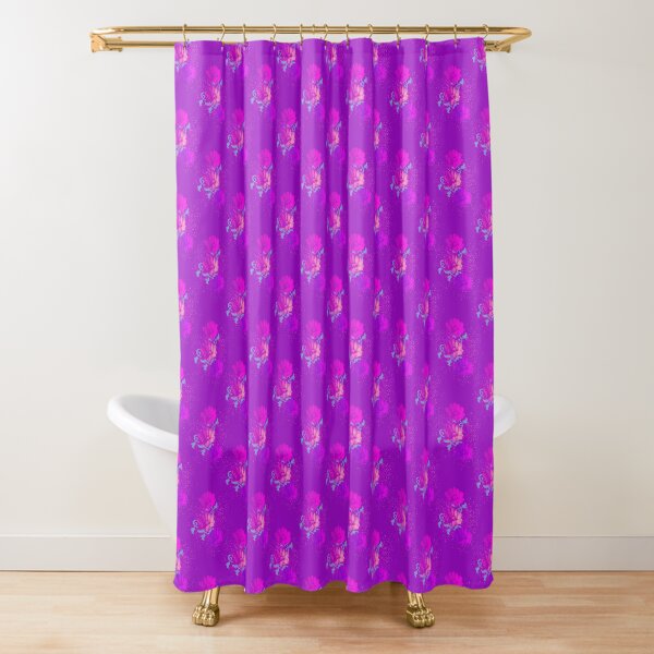 Bloom - Purple Flower Pattern Shower Curtain