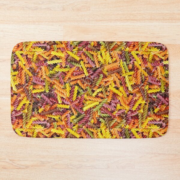 Item preview, Multicolored fusilli raw pasta suitable as food background. designed and sold by IaroslavB.