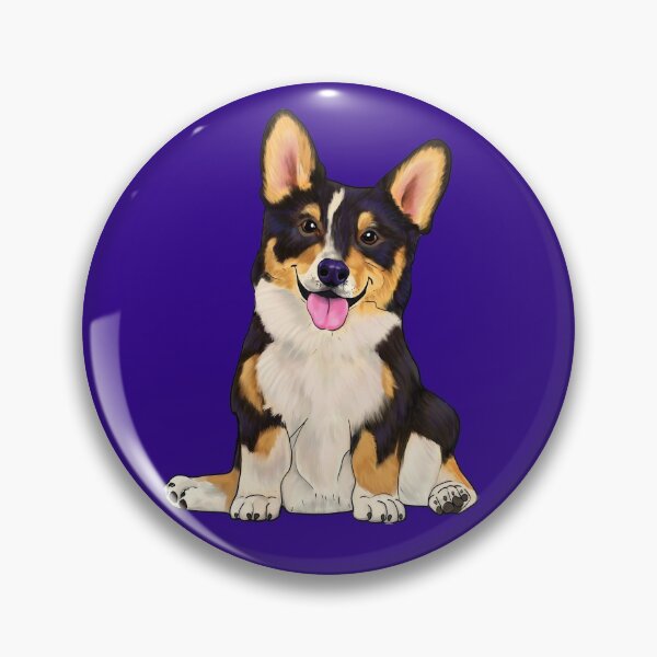 Item preview, Cute sitting corgi tri color dog designed and sold by Mehu.