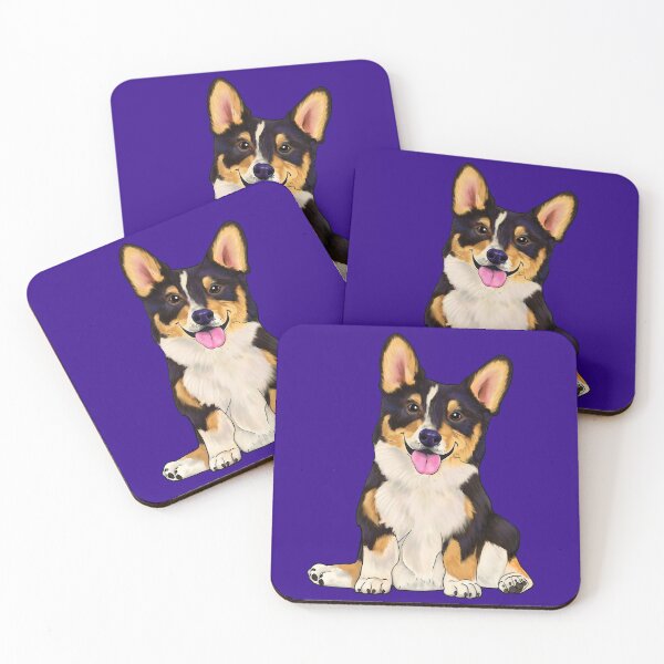 Item preview, Cute sitting corgi tri color dog designed and sold by Mehu.