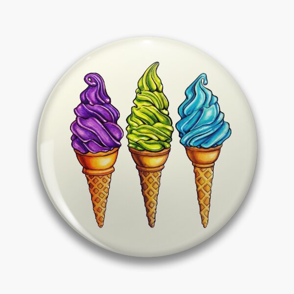 Item preview, Ice Cream Purple Blue Green Pattern designed and sold by Kelly  Gilleran.