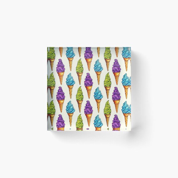 Item preview, Ice Cream Purple Blue Green Pattern designed and sold by Kelly  Gilleran.