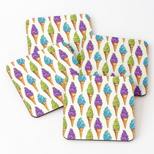 Item preview, Ice Cream Purple Blue Green Pattern designed and sold by Kelly  Gilleran.