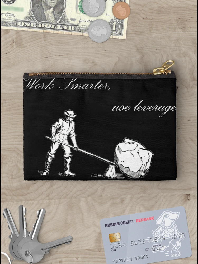 Aperçu 3 sur 4. Pochette avec l'œuvre Work Smarter créée et vendue par scriptscode.
