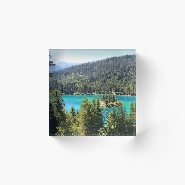 Lake Cauma, Flims, Graubünden Acrylic Block