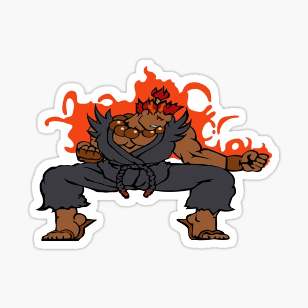 Akuma Taunt For Destruction | Sticker