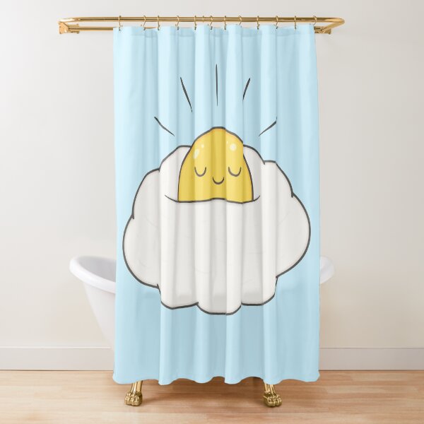 Sunshine for breakfast / Egg cloud Shower Curtain