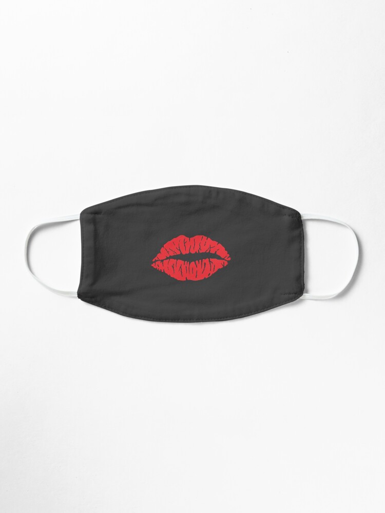 Alternate view of Red Lips Face Mask with Lipstick, Face Mask With Lips On It Stylish Face Mask Breathable Washable Face Mask Women Cute Mask