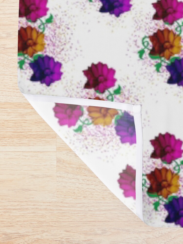 Alternate view of Spring Fun - Flower Pattern Shower Curtain