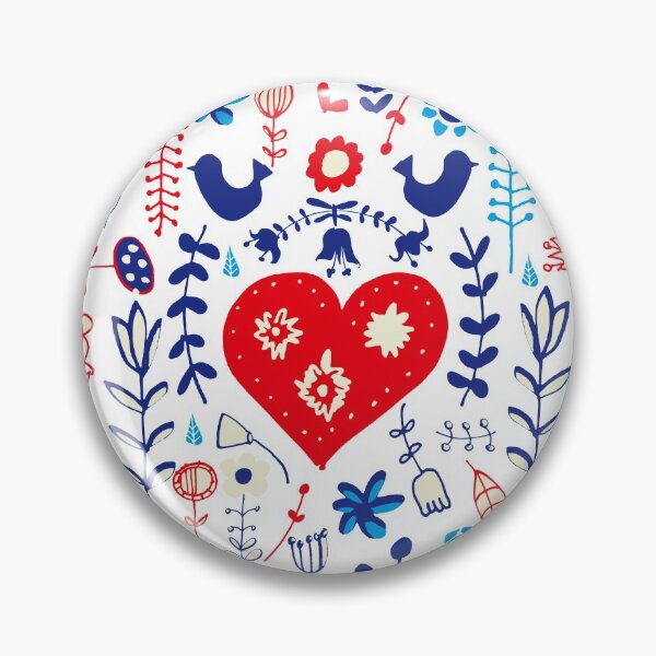 Item preview, Scandi folk floral white designed and sold by susycosta.