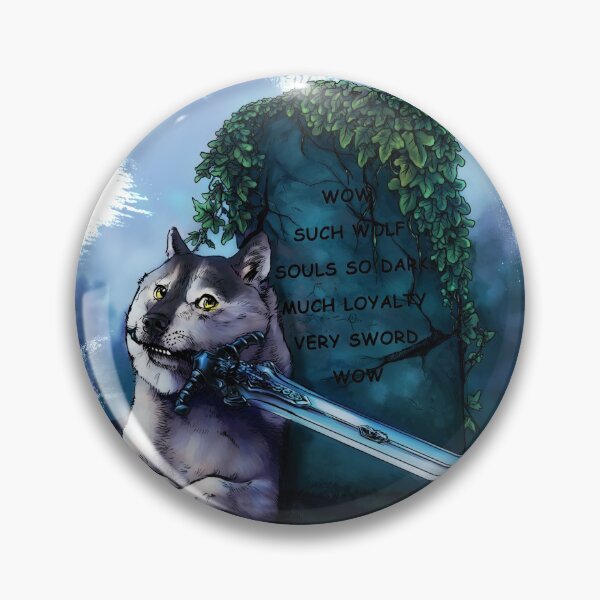 Item preview, Great Grey Doge Sif designed and sold by Haunted Nest.