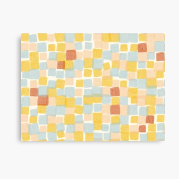 Beachy summer squares Canvas Print